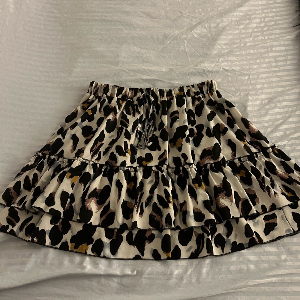 SHEIN Leopard Print A-Line Skirt